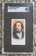 1927 Carreras Famous Men #4 Charles Dickens SGC 4 picture