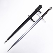 Black Western Sword Manganese Steel Blade,Real Metal Sword Supplied with Belt. picture