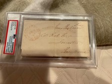 President James Buchanan signed Free Frank FF PSA DNA Slab Inscribed Auto C5197 picture