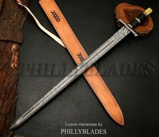 Custom Rare Hand Forged Damascus Steel Hunting Dagger | Viking | Medieval Sword. picture