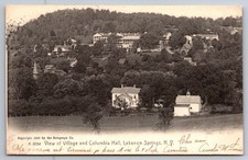 Postcard Lebanon Springs New York View of Village and Columbia Hall picture