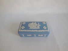 1967 Wedgwood Blue Jasperware Oblong Box picture