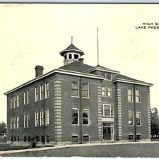 c1910s Lake Preston, SD High School Building Postcard South Dakota Litho picture