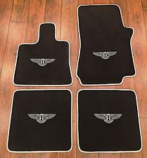 BENTLEY ARNAGE CUSTOM CAR FLOOR MATS 99-08 BLACK W/ SILVER WINGS HIGH QUALITY picture