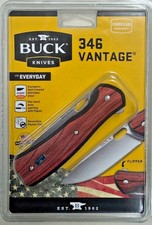 Buck 346 Large Vantage Manual Folding Knife Rosewood Handle Flipper 0346RWS-C picture