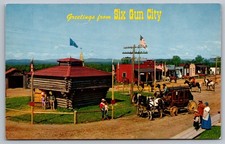 Six Gun City Amusement Park, Stagecoach c50s UNP White Mts Jefferson NH Postcard picture