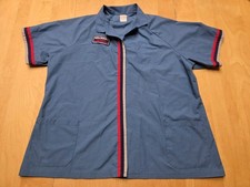 Vintage Walmart Employee Uniform Shirt XXL Fashion Seal Blue Snap Front Striped picture