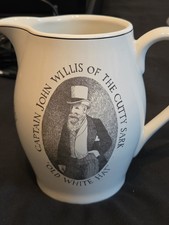 Vintage Cutty Sark Scotch Whisky Pitcher Jug Nautical Ship Captain John Willis picture