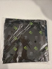 Monster Energy Drink Logo Black Design Pattern Bandana Limited Swag (BRAND NEW) picture