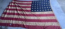 Vintage 48 Star American Flag Large Sewn Stars Stripes Cotton 8ft x 5ft picture