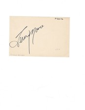 ACTRESS TERRY  MOORE AUTOGRAPH ON CARD STOCK picture