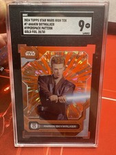 Topps 2024 Star Wars High Tek Anakin Skywalker #7 Hyperspace Gold 28/50 SGC 9 picture