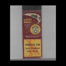 Matchbook Cover Vintage Fair 1940 Woodstock Fair Sept. 10-11 So. Woodstock, CT picture