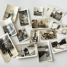 Vintage B&W Snapshot Photograph Handsome Young Man Lot Of 14 Men Military picture