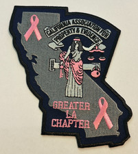 California Assoc Property Evidence LA Chapter Breast Cancer Awareness Pink Patch picture
