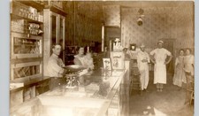 INTERIOR GENERAL STORE c1910 postcard real photo rppc occupation picture