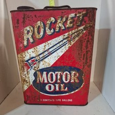 Pittsburgh Penn Co. Rocket 2 Gallon Motor Oil Can Vintage Creighton PA 81S6 picture