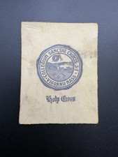 c1910 L20 Holy Cross College Seal Tobacco Leather Worcester Mass Antique picture