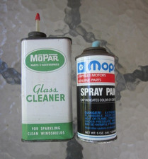 Vintage 1950s Mopar Glass Cleaner Tin Can Gas Oil & Paint Can picture