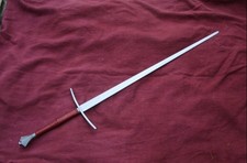 Medieval Long Sword with Fish Tail Pommel , Handcrafted LARP HEMA Practice  picture