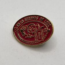 McDonald’s 59 Seconds Or Less Employee Crew Fast Food Enamel Lapel Hat Pin picture