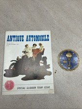 Antique Automobile 1959 Glidden Tour Badge Plaque With Matching 1959 Magazine picture