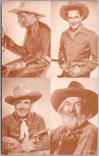 c1940s COWBOY / WESTERN ACTORS Arcade Mutoscope Card Gabby Hayes / Bob Steele picture