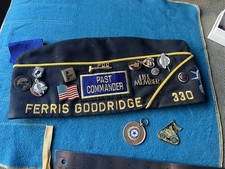 Vtg American Legion Post 330 Garrison Cap And Pins Past Commander N06 picture