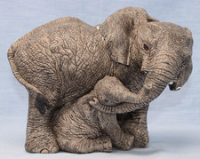 1991 Martha Carey THE HERD Ceramic Elephant 