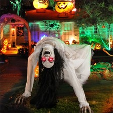 Yescom Animated Halloween Decoration Crawling Woman Motion/Sound Activated 2026 picture