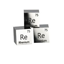 Rhenium Metal 10mm Density Cube 99.95% for Element Collection USA SHIPPING picture