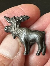 Antique 1912 TEDDY ROOSEVELT BUTTON Presidential Campaign Moose Bull RARE FTAP picture