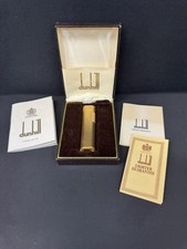 Vintage Dunhill Dress Lighter Gold Plated 20 Microns Swiss Made Box Papers picture