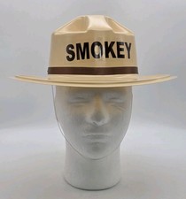 Smokey The Bear Plastic Hat Park Ranger Halloween Costume  VTG  picture