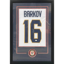 Aleksander Barkov Autographed Florida Panthers (White #16) Jersey Display Frame picture