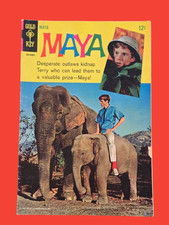 Maya #1 1968 Gold Key Jay North TV Series Elephant Photo Cover Comic picture