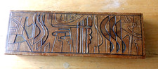 Signed Dated '62 MCM Hand Tooled Leather Studio Art Box Abstract Modernist picture