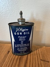 Vintage JC Higgins Blue  Lead Top  Gun Oil Tin Can,  Oiler picture