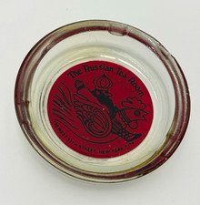 Vtg The Russian Tea Room Clear Glass Advertising Ashtray 152 W 51st St New York picture