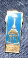 VINTAGE BERTRAND RUSSEL SOCIETY MEMBERSHIP PIN GOLD TONE COSTUME TIE TACK PIN picture