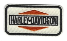 Harley Davidson Motorcycles Iron On Patch Rectangle Logo Design 3