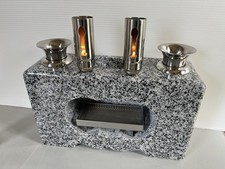 Gravestone Incense Burner Vase Candle Holder Stainless Steel Japan picture