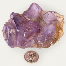 Natural Purple Large Cubic Fluorite Crystal Cluster Mineral Specimen Display picture