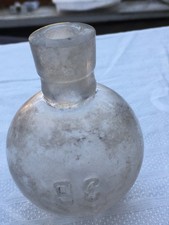 Unusual inverted upside-down '3B' small round bottle c1870-1900 picture