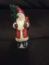 Vintage Handmade Paper Mache Belsnickel Santa 7.5