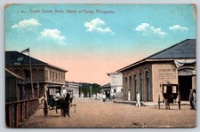 Iloilo Panay Philippines Street Scene Horse Carriages Postcard 1910s Posted picture