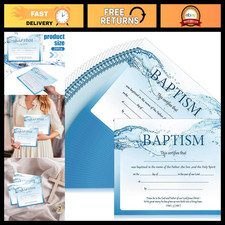 24 Pcs Baptism Certificates for Church - Baby Dedication Paper Pack picture