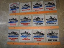 12 Vietnam War US Navy PBR RIVER PATROL Division Patches @ $12/each patch picture