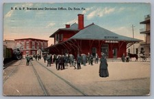 B R & P Station & Division Office Du Bois PA Pennsylvania Train Railroad PC R11 picture
