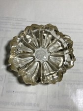 Mid Century Small Pressed Glass Ashtray Vintage 3 1/4” picture